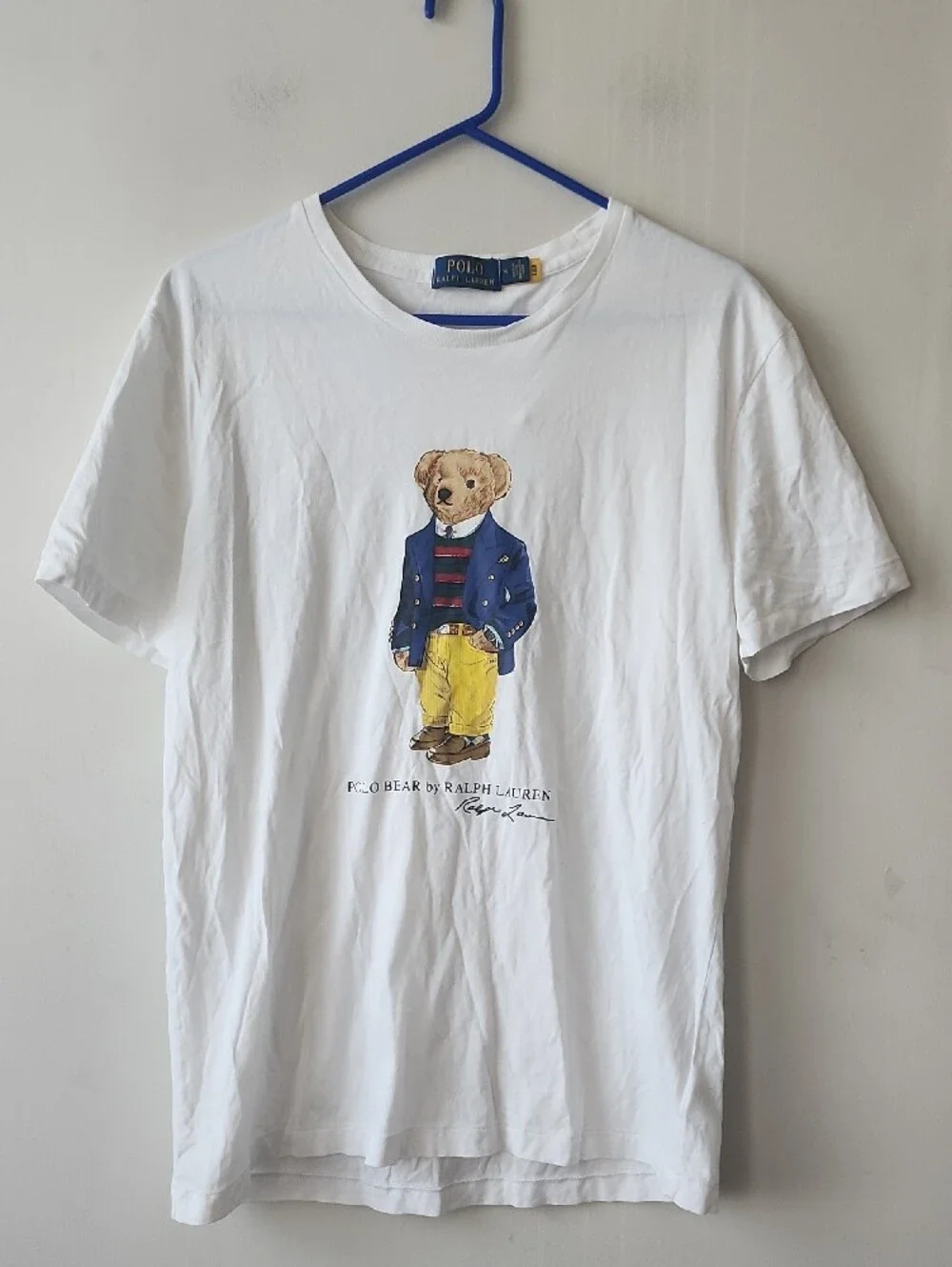 Polo by Ralph Lauren White Bear Graphic Tee with Blue Jacket. New Without Tag - Picture 8 of 9